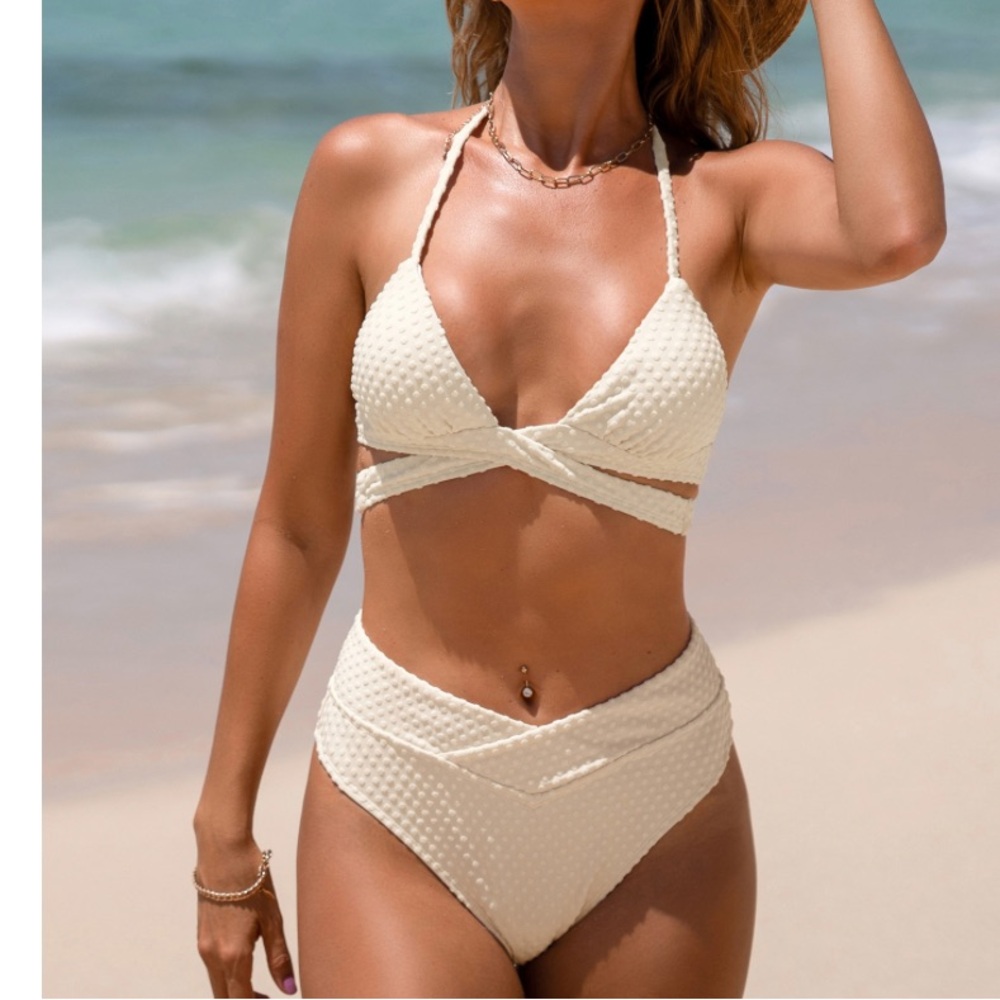 Cupshe Dot White Bikini
